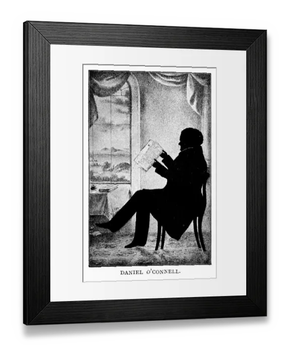 Framed Print : Daniel O Connell reading the newspaper