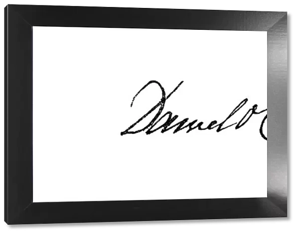 Signature of Daniel O Connell, Irish political leader in the first half of the 19th