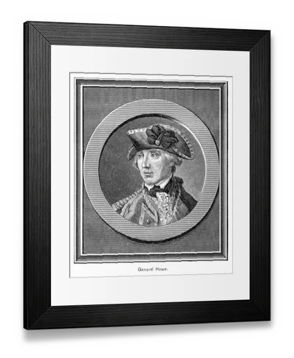 Framed Print : General William Howe British military commander engraving 1895 Framed Print : General William Howe British military commander engraving 1895