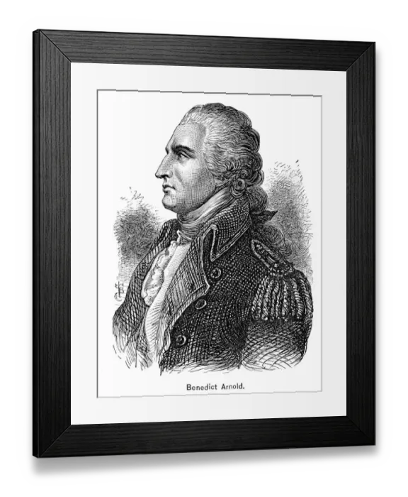 Framed Print : Benedict Arnold American hero engraving 1895 Framed Print : Benedict Arnold American hero engraving 1895