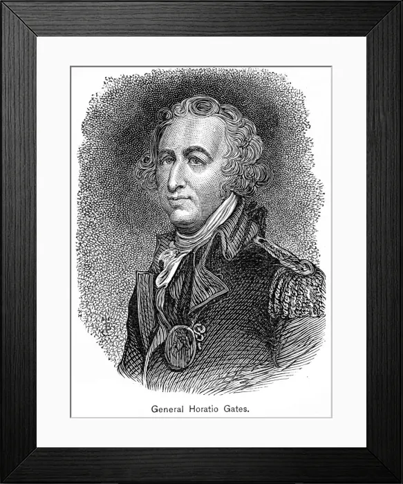 Framed Print : General Horatio Gates engraving 1895