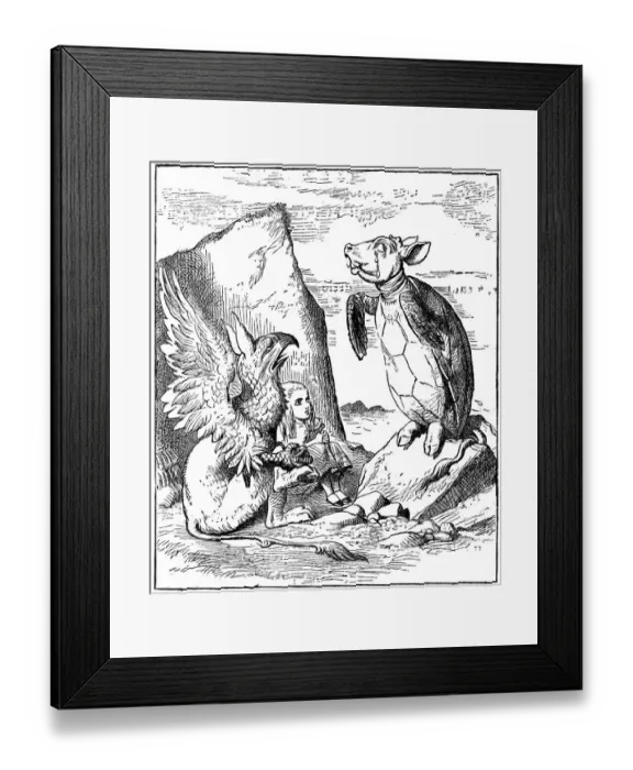 Framed Print : The Gryphon and Mock Turtle - Alice in Wonderland 1897 Framed Print : The Gryphon and Mock Turtle - Alice in Wonderland 1897
