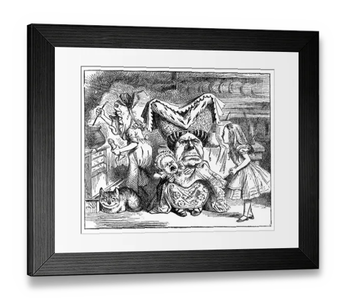 Framed Print : Duchess and the crying baby - Alice in Wonderland 1897 Framed Print : Duchess and the crying baby - Alice in Wonderland 1897