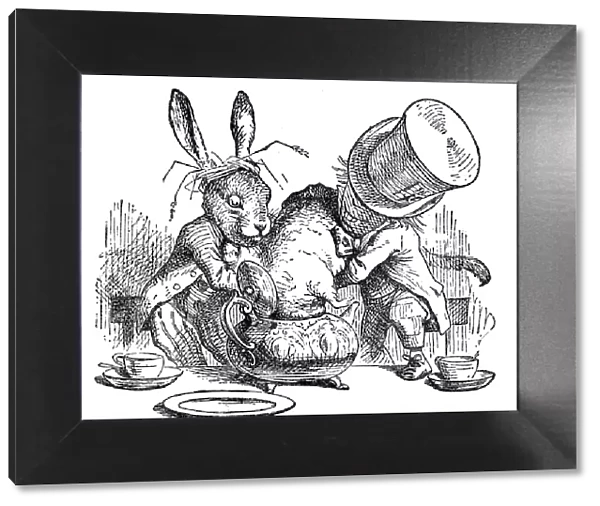 Mad Hatter and rabbit - Alice in Wonderland 1897