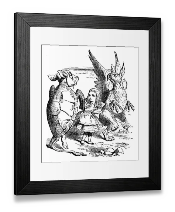 Framed Print : Gryphon and Mock Turtle - Alice in Wonderland 1897 Framed Print : Gryphon and Mock Turtle - Alice in Wonderland 1897