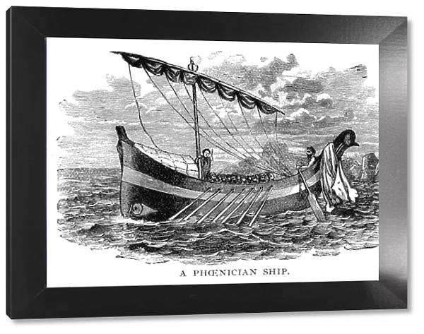 Phoenician ship engraving 1892