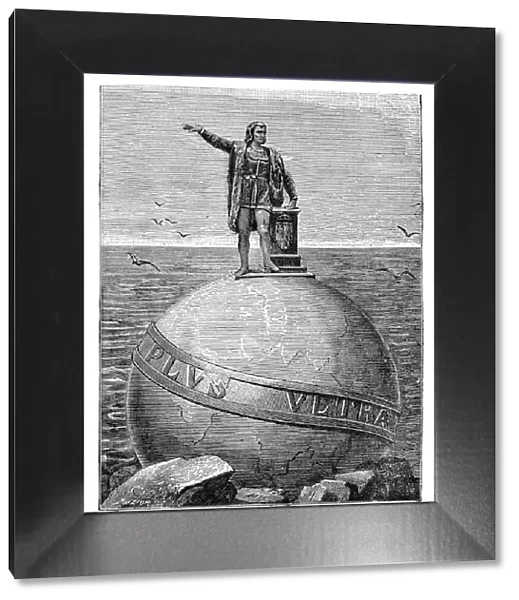 Columbus monument engraving 1892