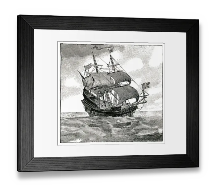 Framed Print : Old battle ship colonial 1892 Framed Print : Old battle ship colonial 1892