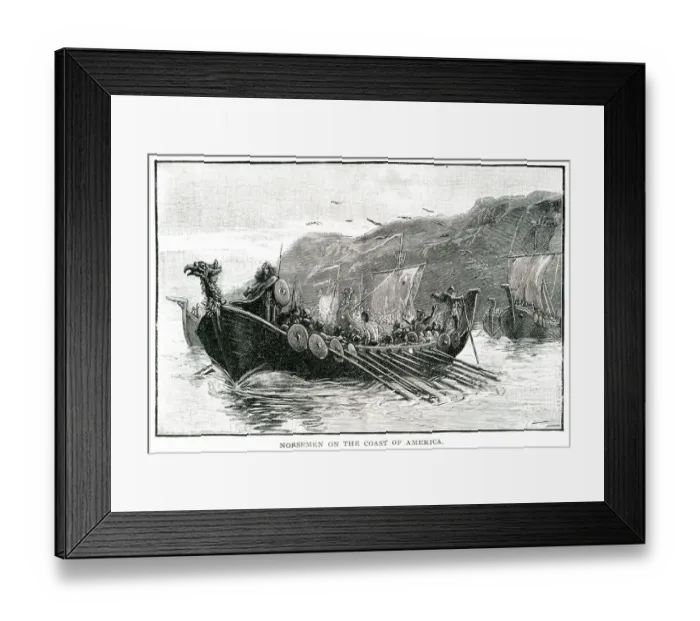 Framed Print : Norsemen on the coast of America Framed Print : Norsemen on the coast of America