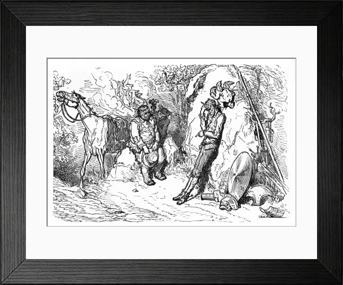 Framed Print : Don Quixote in the black mountain Framed Print : Don Quixote in the black mountain