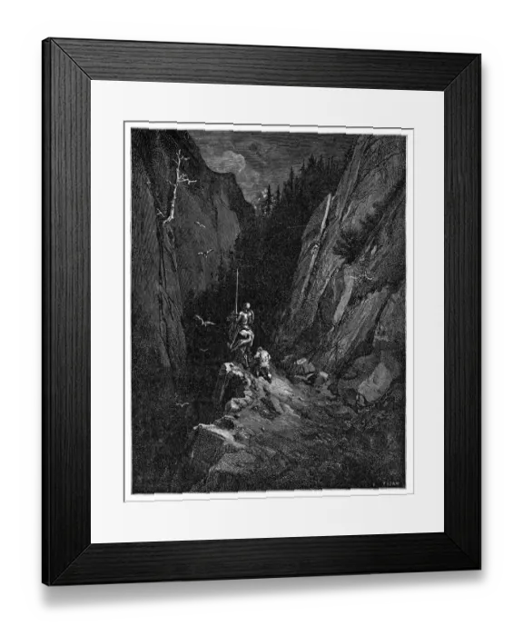 Framed Print : Don Quixote and Sancho in the Sierra Morena Framed Print : Don Quixote and Sancho in the Sierra Morena