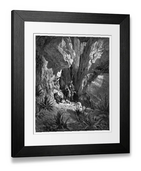 Framed Print : Don Quixote engraving Framed Print : Don Quixote engraving