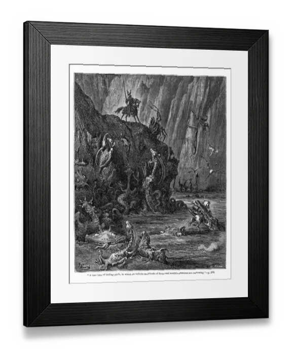 Framed Print : Don Quixote and the terrible creatures Framed Print : Don Quixote and the terrible creatures