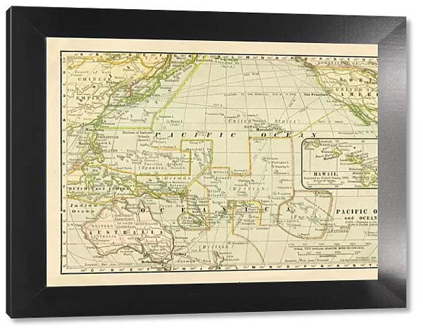 Pacific ocean map 1898