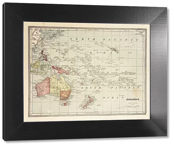 Map of Oceania 1884