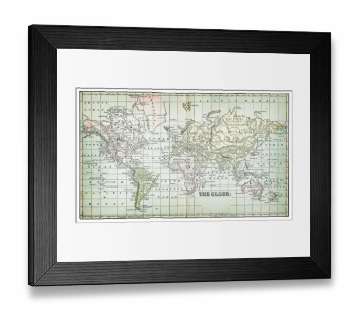 Framed Print : the world 1877 Framed Print : the world 1877