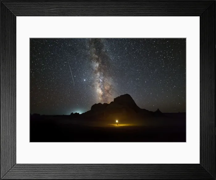 Framed Print : Starry sky in Gobi Framed Print : Starry sky in Gobi