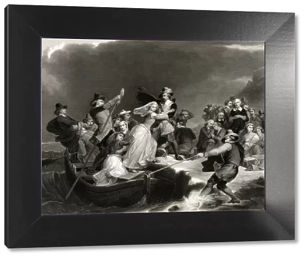 Pilgrims Landing at Plymouth Rock, 1620