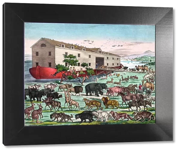 Vintage Illustration of Noahs Ark