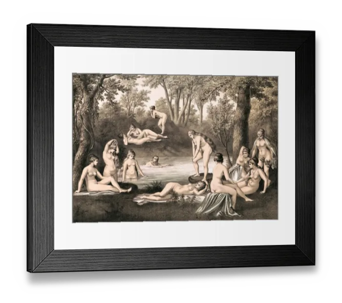 Framed Print : Female Bathers Framed Print : Female Bathers
