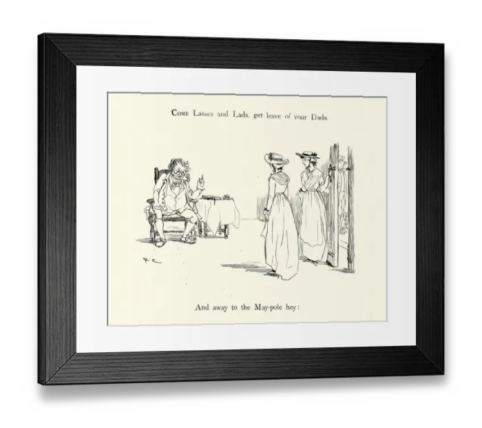 Framed Print : Come, Lasses And Lads get leave of your Dads, 19th Century Framed Print : Come, Lasses And Lads get leave of your Dads, 19th Century