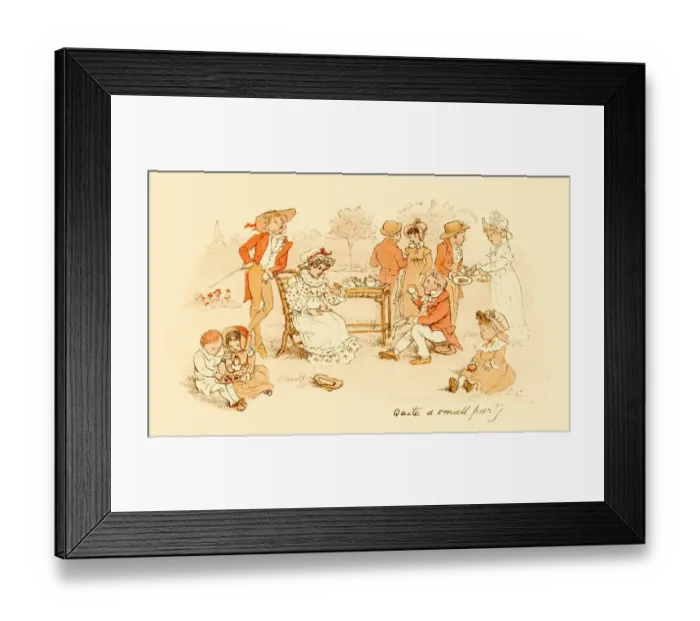 Framed Print : Nineteenth century garden party Framed Print : Nineteenth century garden party