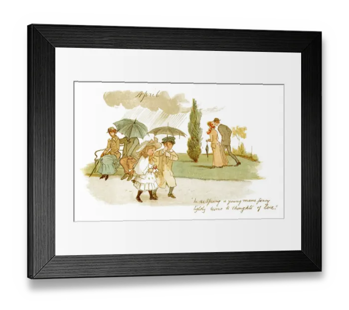 Framed Print : Victorian couples on an April day Framed Print : Victorian couples on an April day