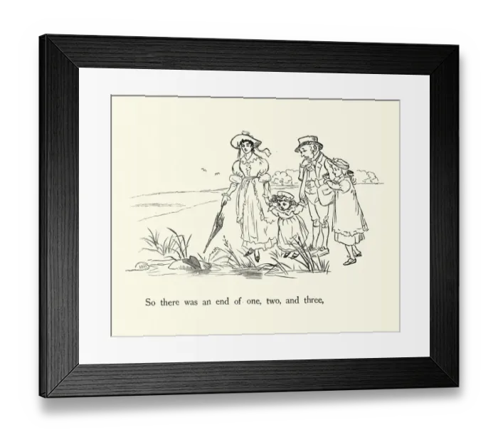 Framed Print : Frog He Would A-Wooing Go, nursery rhyme, So there was an end, one, two, and three Framed Print : Frog He Would A-Wooing Go, nursery rhyme, So there was an end, one, two, and three