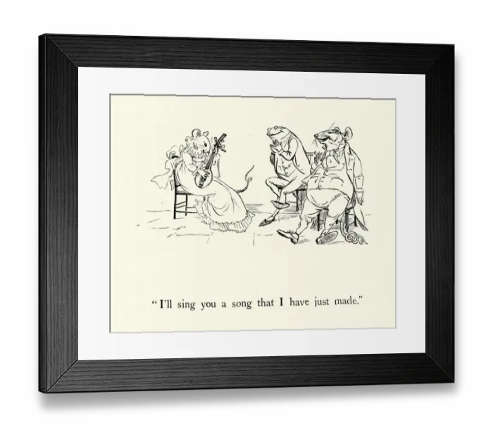 Framed Print : I ll sing you a song that I have just made, nursery rhyme Framed Print : I ll sing you a song that I have just made, nursery rhyme