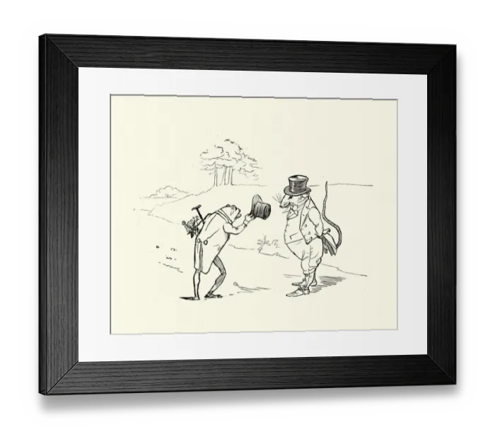 Framed Print : Mr Frog and Mr Rat, Randolph Caldecott, childrens nursery rhyme Framed Print : Mr Frog and Mr Rat, Randolph Caldecott, childrens nursery rhyme