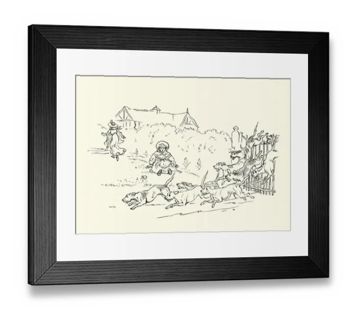 Framed Print : Foxhounds jumping over the parsons gate