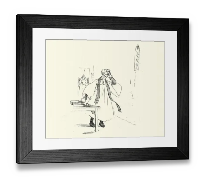 Framed Print : Caricature of a Victorian country parson Framed Print : Caricature of a Victorian country parson