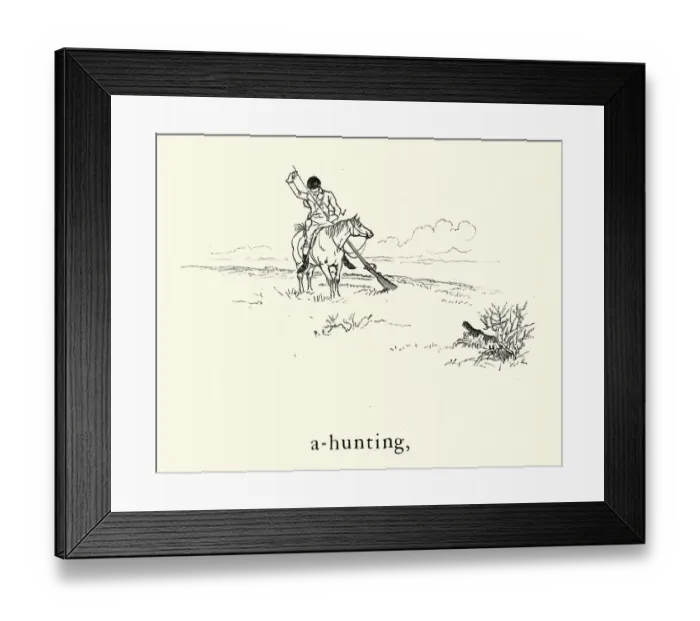 Framed Print : Bye, baby Bunting, Nursery Rhyme, Fathers gone a hunting Framed Print : Bye, baby Bunting, Nursery Rhyme, Fathers gone a hunting