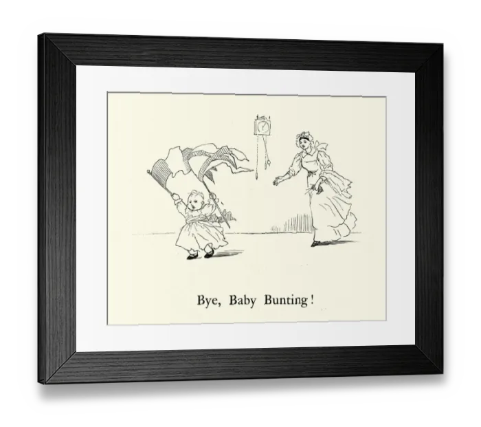 Framed Print : Bye, baby Bunting, Nursery Rhyme Framed Print : Bye, baby Bunting, Nursery Rhyme