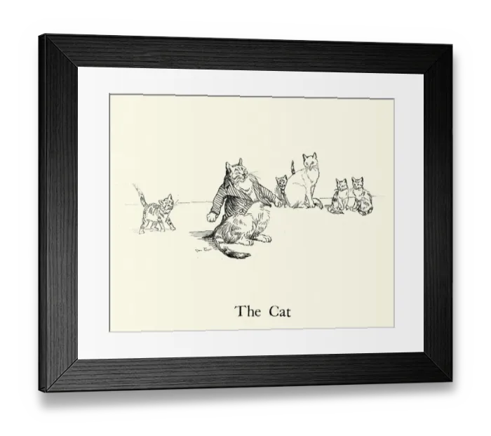 Framed Print : The Cat, from the Nursery Rhyme, Hey Diddle Diddle Framed Print : The Cat, from the Nursery Rhyme, Hey Diddle Diddle