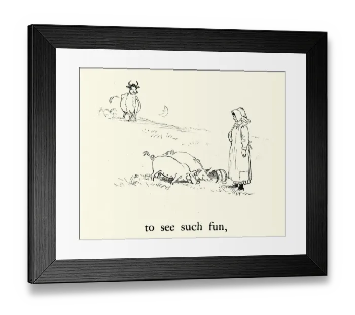 Framed Print : Hey Diddle Diddle, to see such fun Framed Print : Hey Diddle Diddle, to see such fun