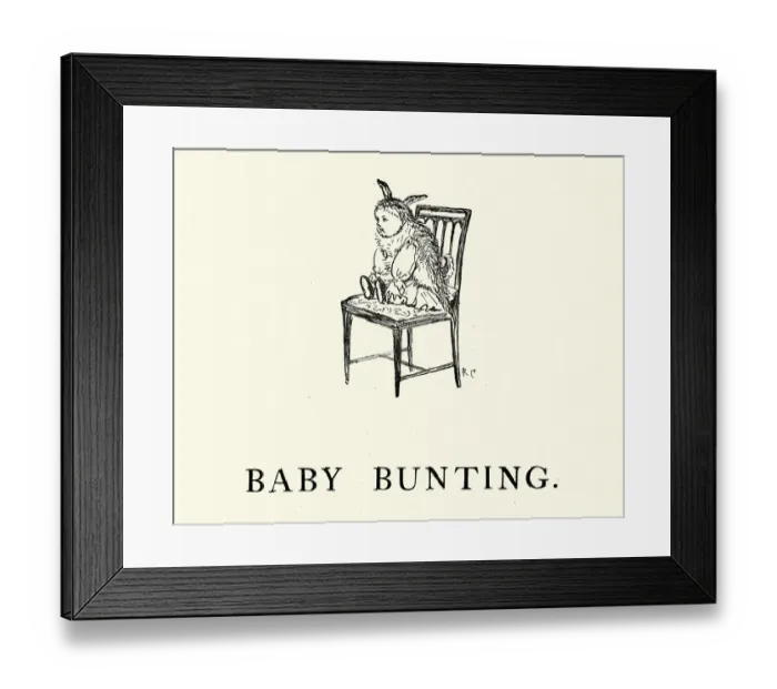 Framed Print : Bye, baby Bunting, Nursery Rhyme Framed Print : Bye, baby Bunting, Nursery Rhyme