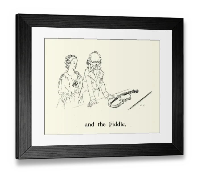 Framed Print : The Fiddle, from the Nursery Rhyme, Hey Diddle Diddle Framed Print : The Fiddle, from the Nursery Rhyme, Hey Diddle Diddle