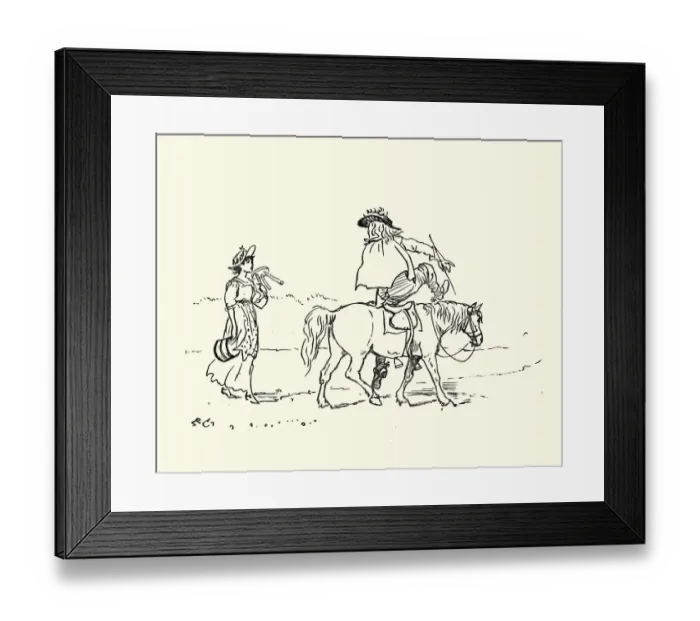 Framed Print : The young Squire and the Milkmaid, Nursery Rhyme