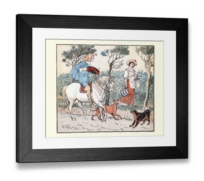 Framed Print : Squire flirting with milkmaid, Victorian, 19th Century Framed Print : Squire flirting with milkmaid, Victorian, 19th Century