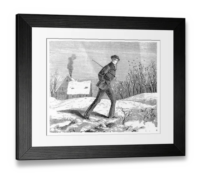 Framed Print : Village street in winter Framed Print : Village street in winter