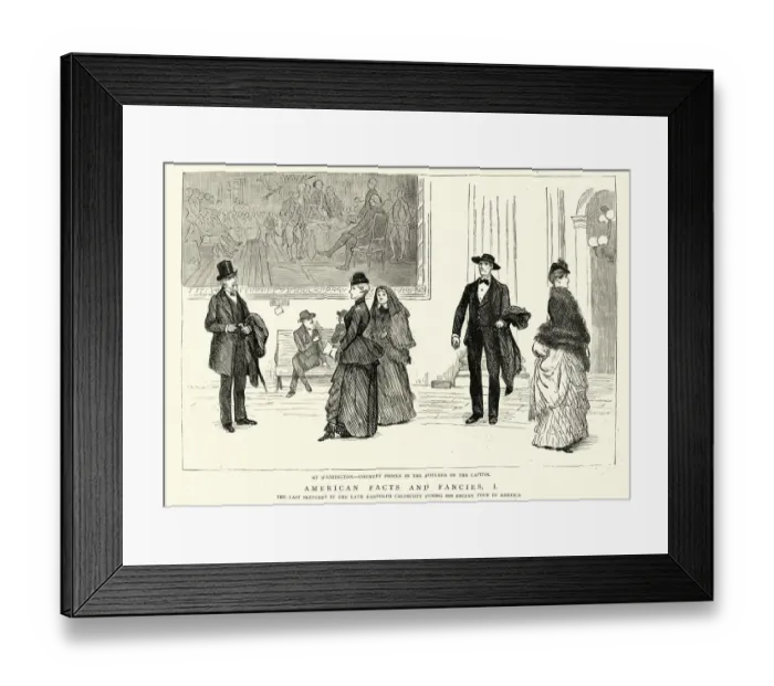 Framed Print : Country people in the Rotunda of the Capitol, Washington, 1880s