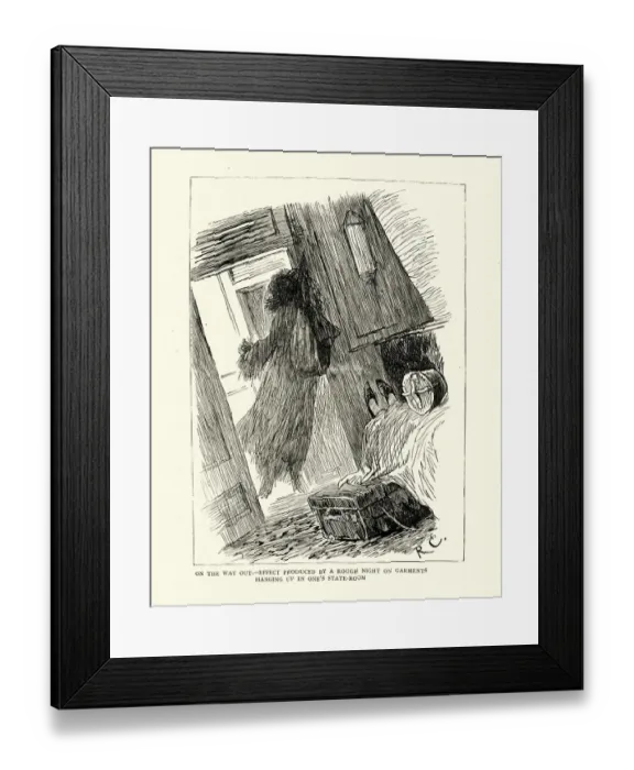 Framed Print : Rough contions, cabin of a steamer sailing to America Framed Print : Rough contions, cabin of a steamer sailing to America