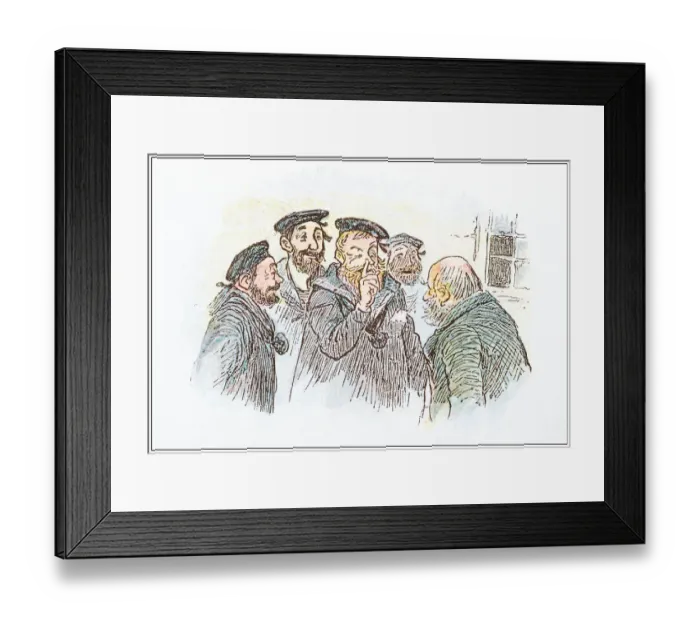 Framed Print : Antique illustration by Randolph Caldecott Framed Print : Antique illustration by Randolph Caldecott