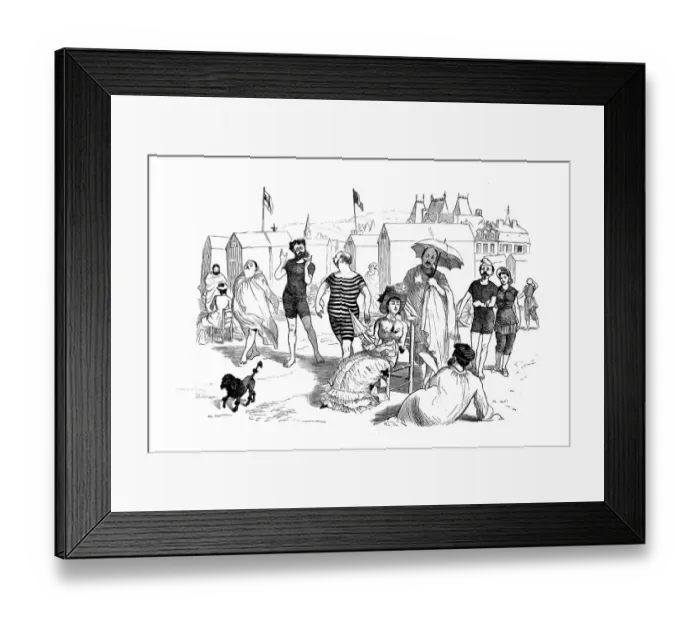 Framed Print : Antique illustration by Randolph Caldecott: FIND ON THE SEA Framed Print : Antique illustration by Randolph Caldecott: FIND ON THE SEA