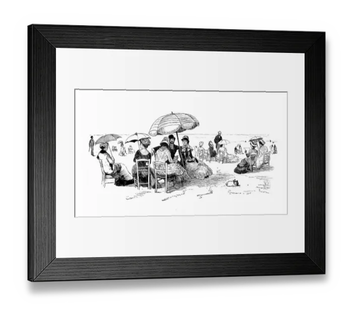 Framed Print : Antique illustration by Randolph Caldecott: FIND ON THE SEA