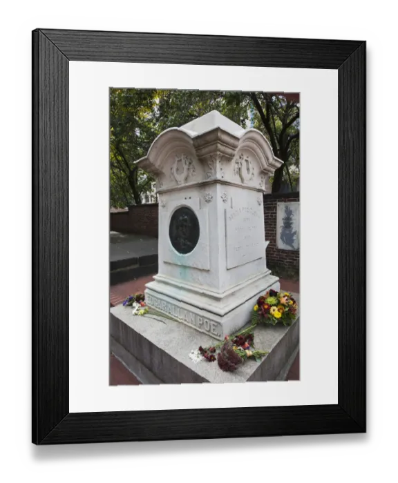 Framed Print : Baltimore, grave of Edgar Allan Poe