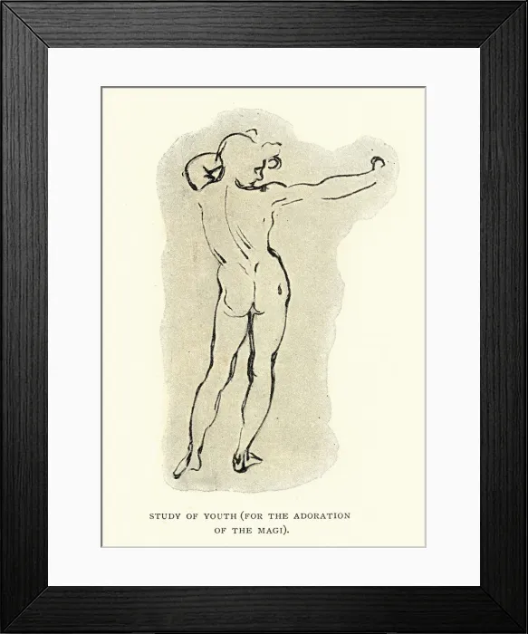 Framed Print : Study of youth by Leonardo Da Vinci, Renaissance art Framed Print : Study of youth by Leonardo Da Vinci, Renaissance art