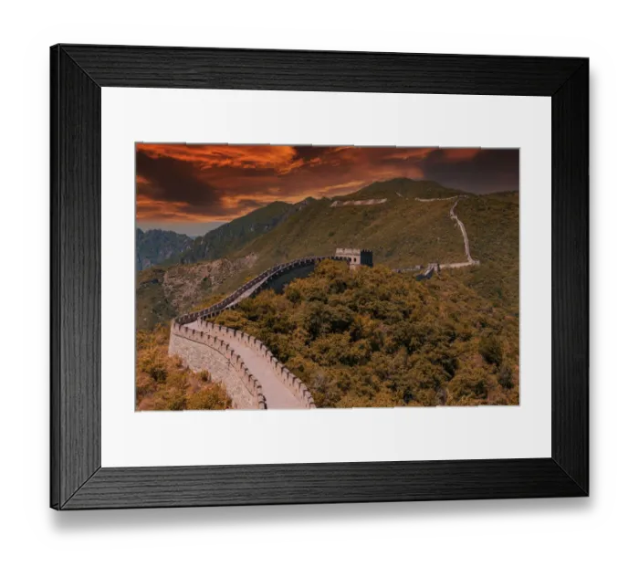 Framed Print : China famous landmark great wall and mountains Framed Print : China famous landmark great wall and mountains