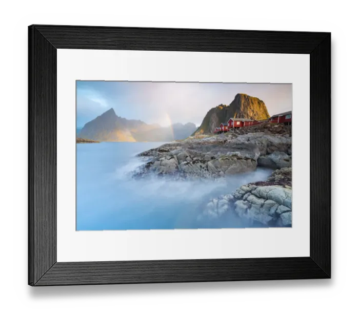 Framed Print : Lofoten Scenery - Hamnoy Village Framed Print : Lofoten Scenery - Hamnoy Village